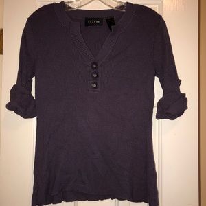 Ribbed Top w/ Button Details